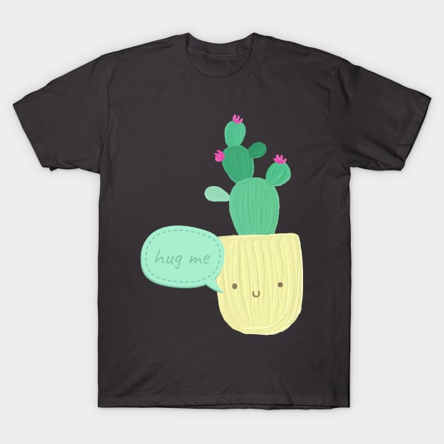 Hug Me Cactus - pretty or psycho? T-Shirt by F-for-Fab